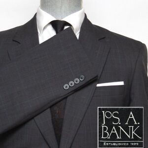 40R JOS A BANK Men's Wool Blazer Sport Coat Jacket Grey Plaid D030156